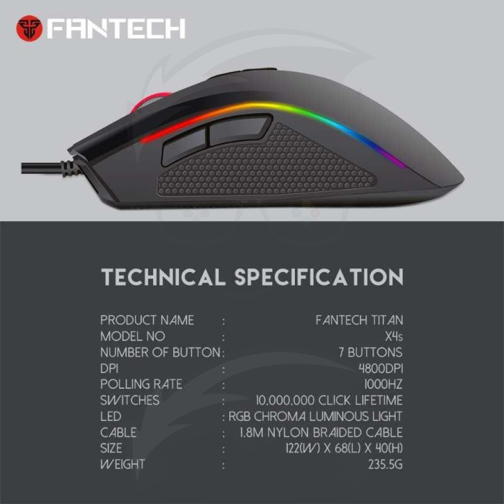 Fantech X4S Titan Gaming Mouse Fantech X4S Titan Gaming Mouse